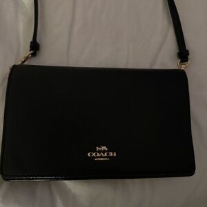 Coach Black Crossbody Bag with Gold Logo